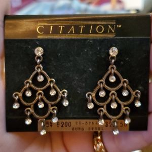 Citation chandelier style earrings